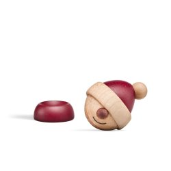 FableWood julfigur Lilla Nis i l�nn, sapele och gummitr�