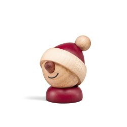 FableWood Store Nis tr�figur med r�d tomteluva