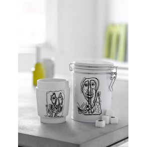 Termokop med kunst og tin d�se.