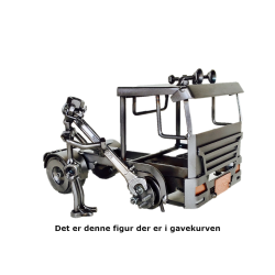 Gavekurv med metalfigur - Lastbilmekaniker - l og hygge