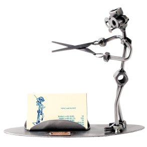 Metalfigur - Frisr visitkortholder