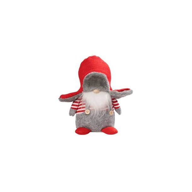 Nisse - Nisse med reklap hat  20 cm.