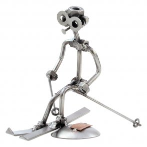 Metallfigur - Slalomskidkare