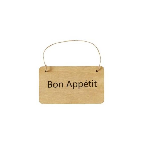 Skilt - Trskilt - Bon Apptit