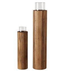 Store rustikke lanterner i genbrugstr� H103 og H66 cm