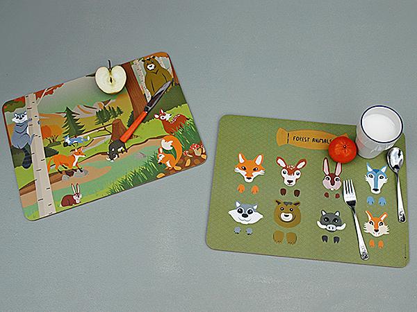 ZOO kids serie - Forest Animal Mix - Dækservietter