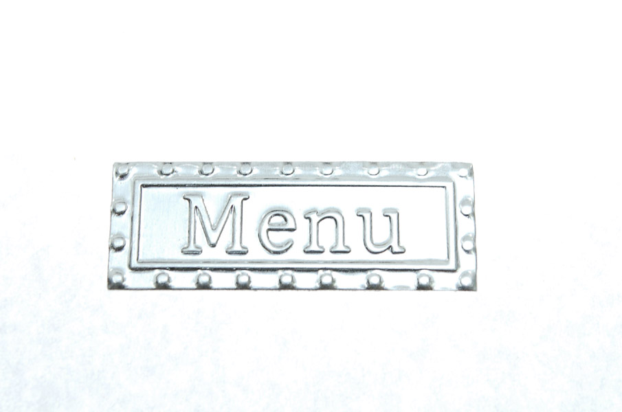 Skilt - MENU 4 cm. - 12 stk.